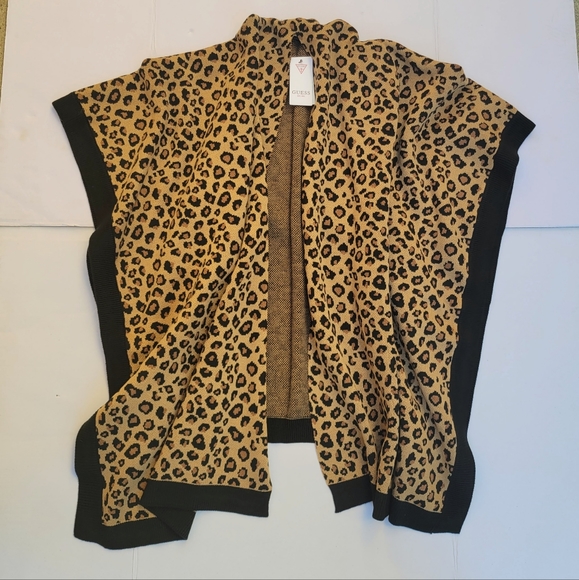 GUESS Leopard Print Ruana - Picture 4 of 7